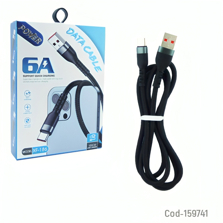 CABLE USB A-TYPE-C 186 6A 1M COLORES - 3