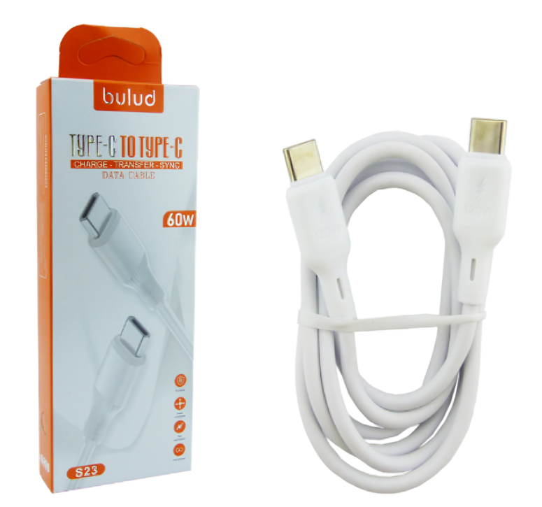 CABLE DOBLE TYPE-C 60W 1M DATOS/CARGA CAJA - 2