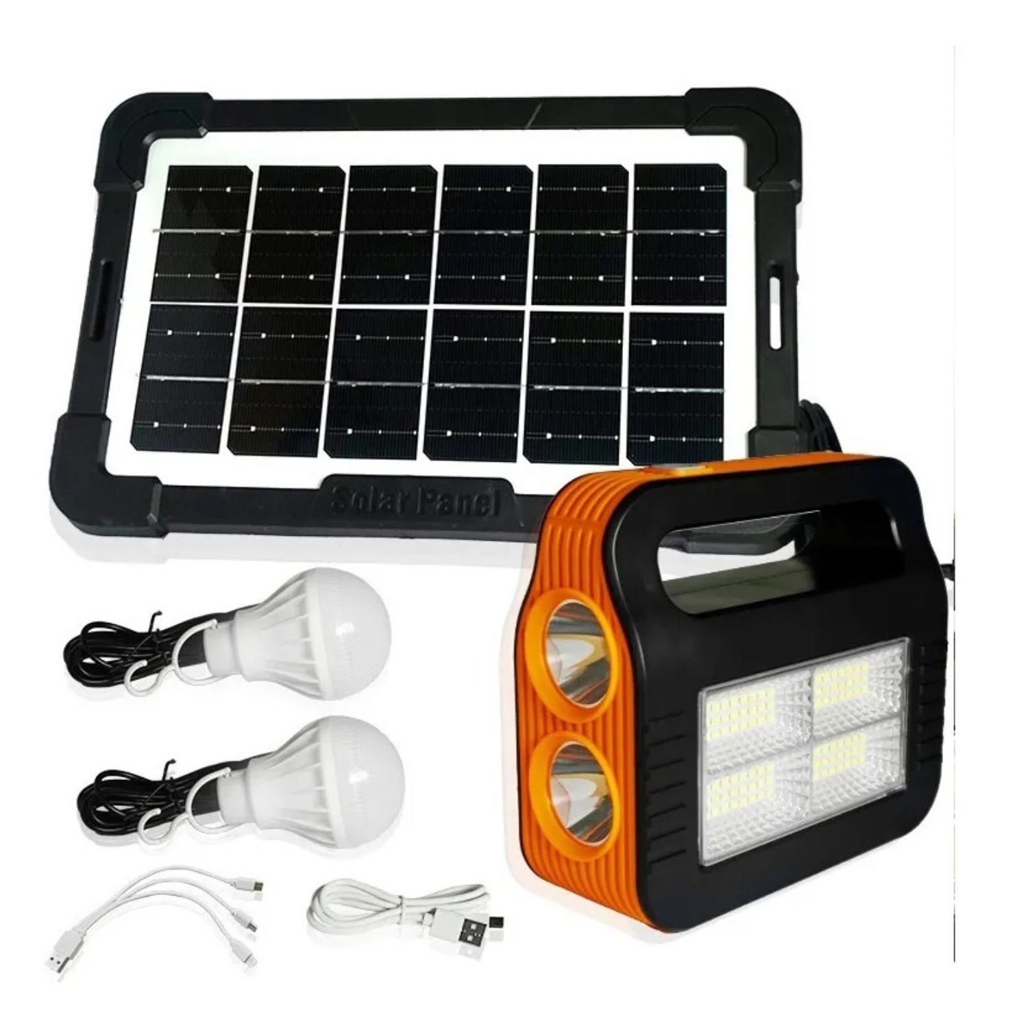 KIT DE ENERGIA SOLAR CON ILUMINACION Y CARGA USB 3V - 3