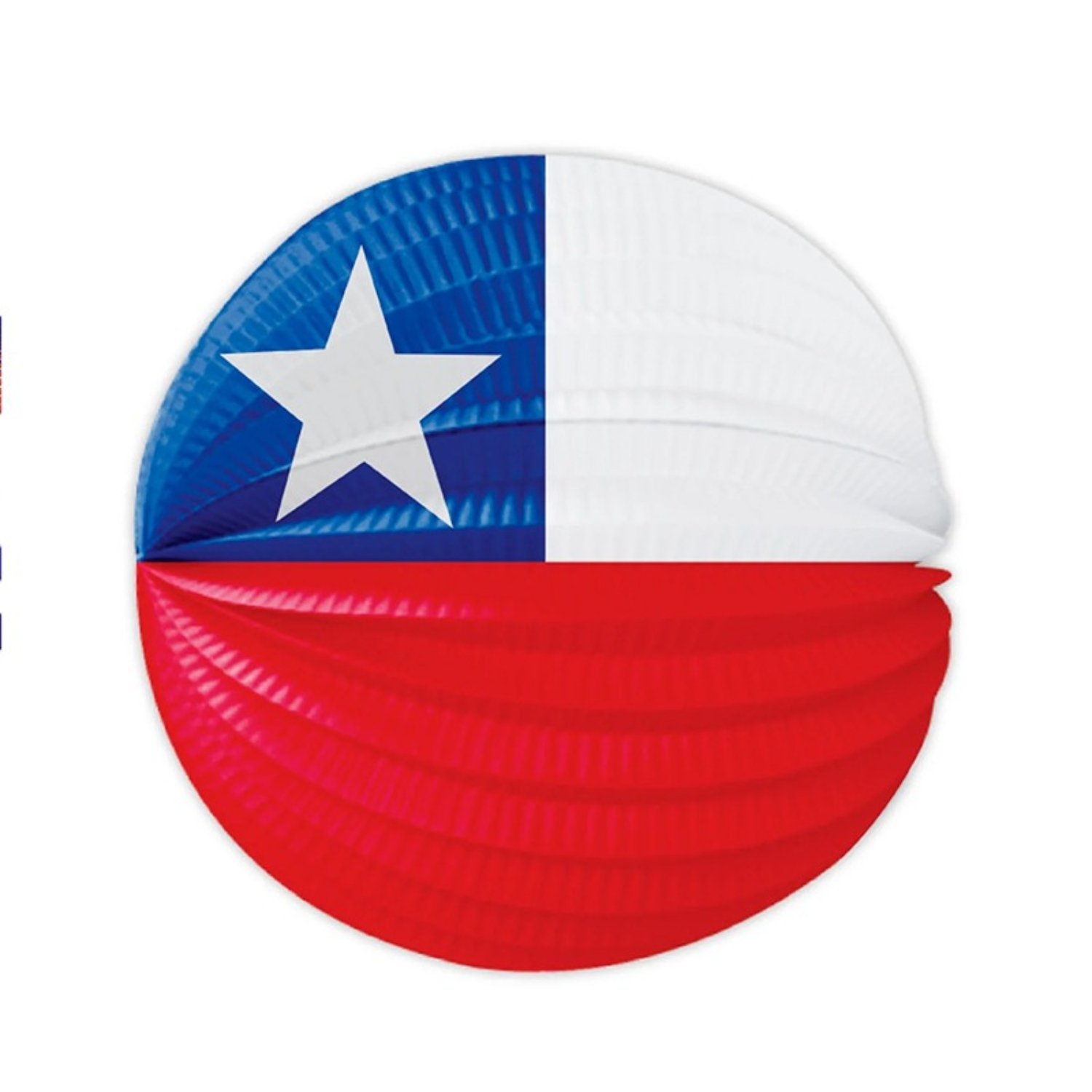 PACK X 4 ADORNO FIESTAS PATRIAS LAMPARA PAPEL DISEÑO BANDERA 26 CM – BIG PARTY - 1