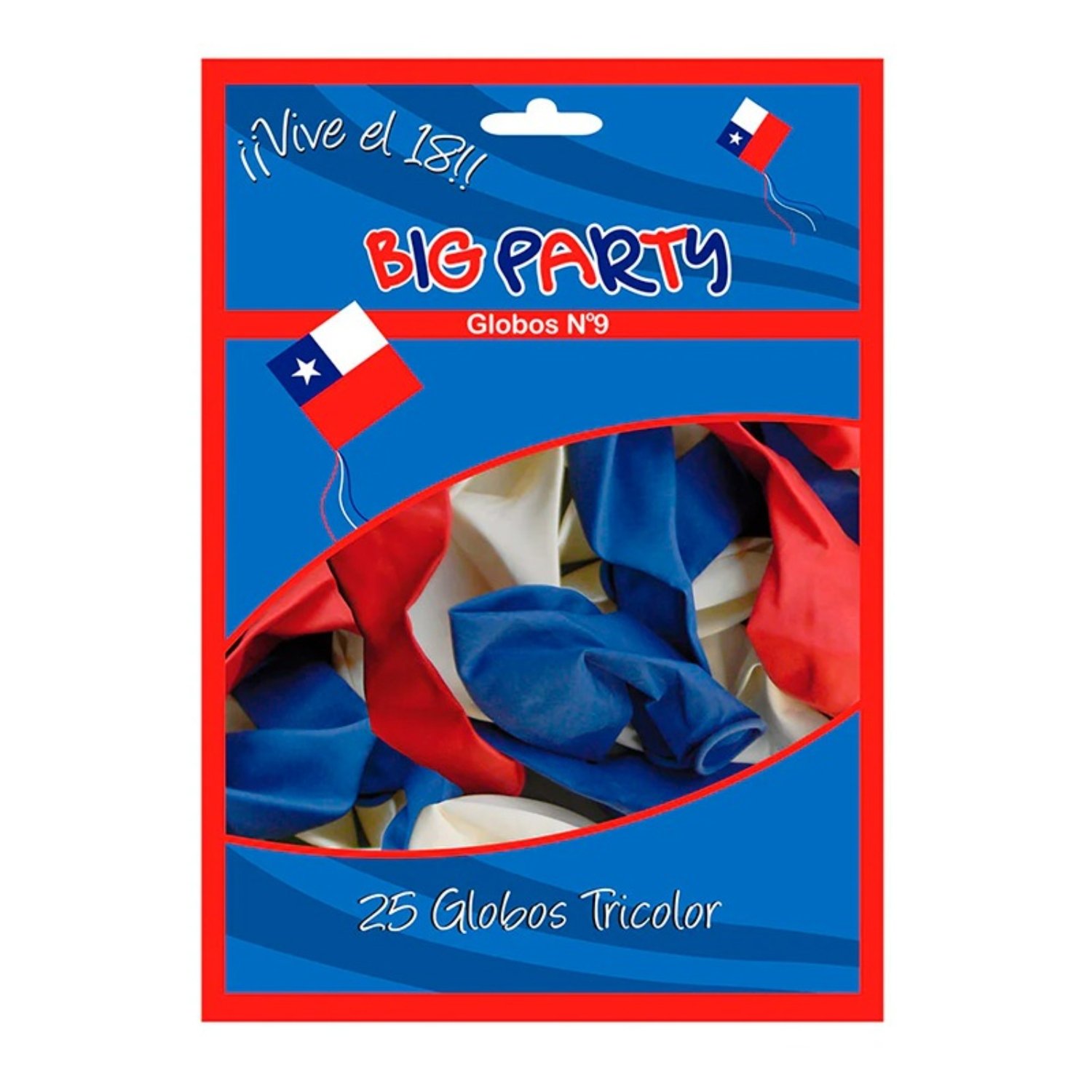 PACK X 4 GLOBOS N°9 FIESTAS PATRIAS 25 UND – BIG PARTY - 1