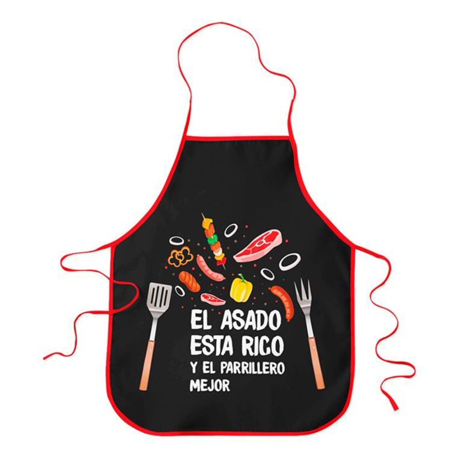 PACK X 4 DELANTAL COCINA /ANTICUCHO NEGRO – PALERMO - 1