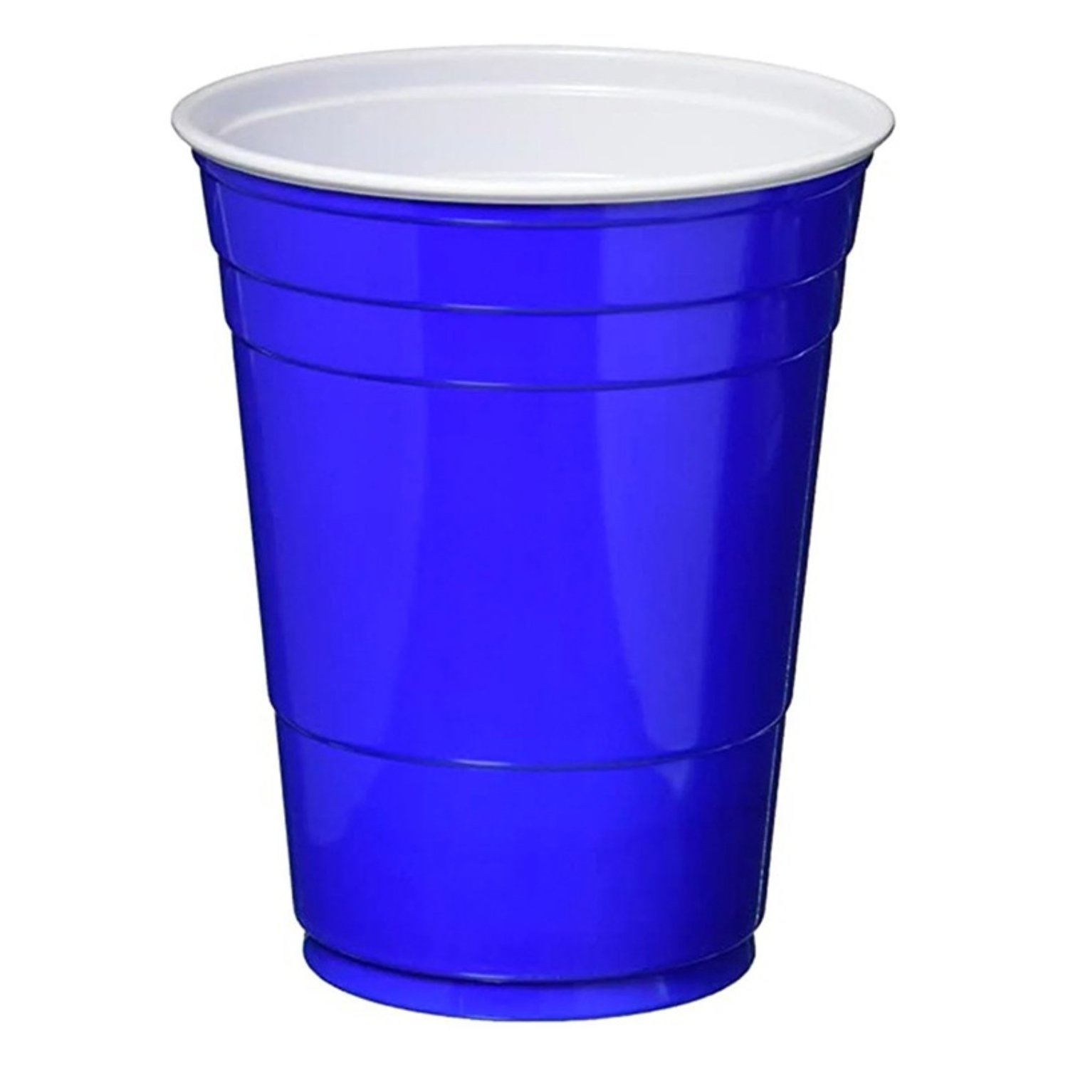 PACK X 4 VASOS BICOLOR 500CC AZUL 10 UNID. – BIG PARTY - 1