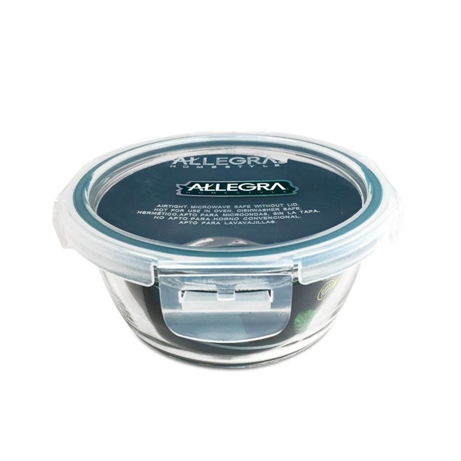 PACK X 4 CONTENEDOR HERME TICO DE VIDRIO REDONDO 3,70 LITROS – ALLEGRA - 1