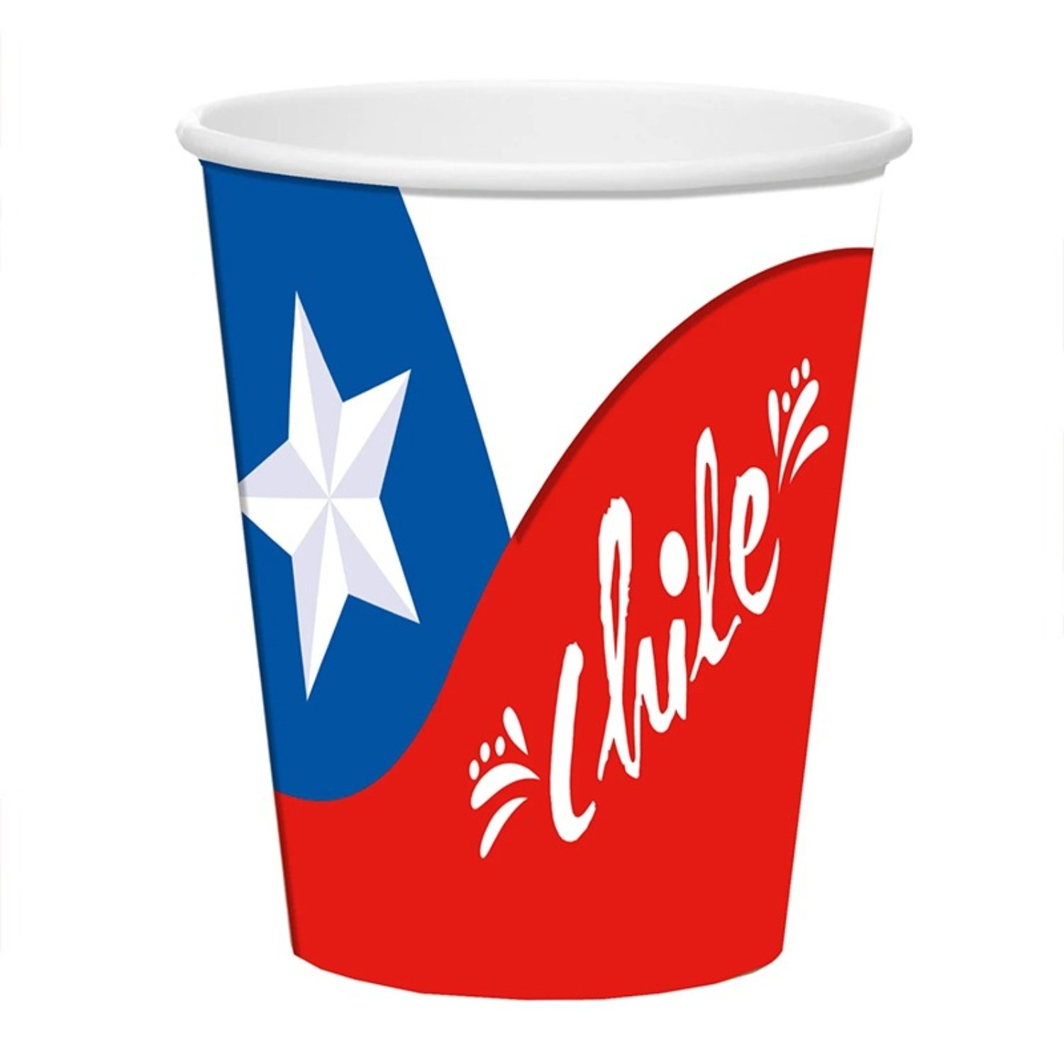 PACK X 4 SET 6 VASOS 270CC. DISEÑO CHILE – BIG PARTY - 1
