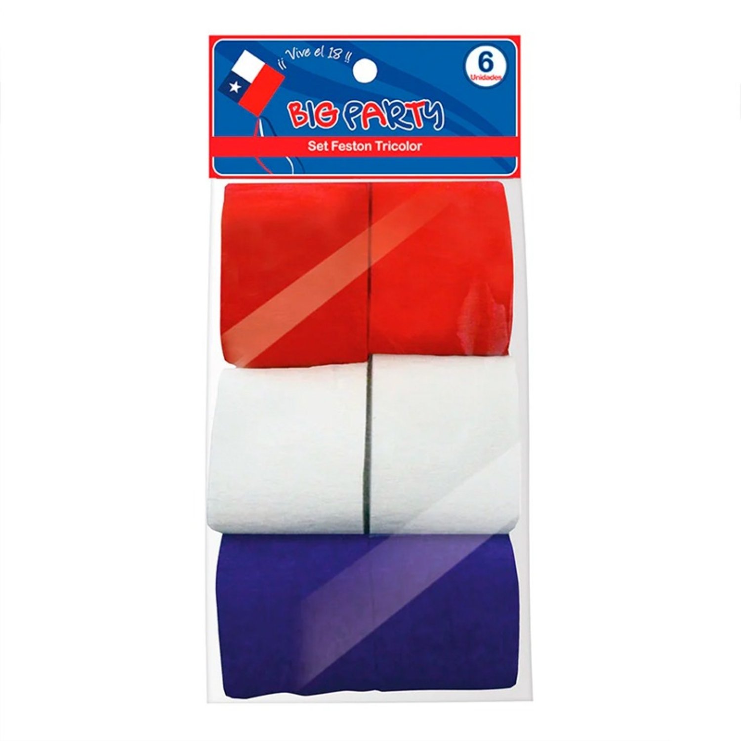 PACK X 4 SET 6 FESTONES TRICOLOR – BIG PARTY - 1