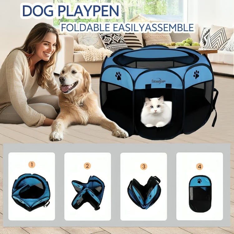 CORRAL TIENDA PARA MASCOTAS PORTATIL PERRO GATO - 2