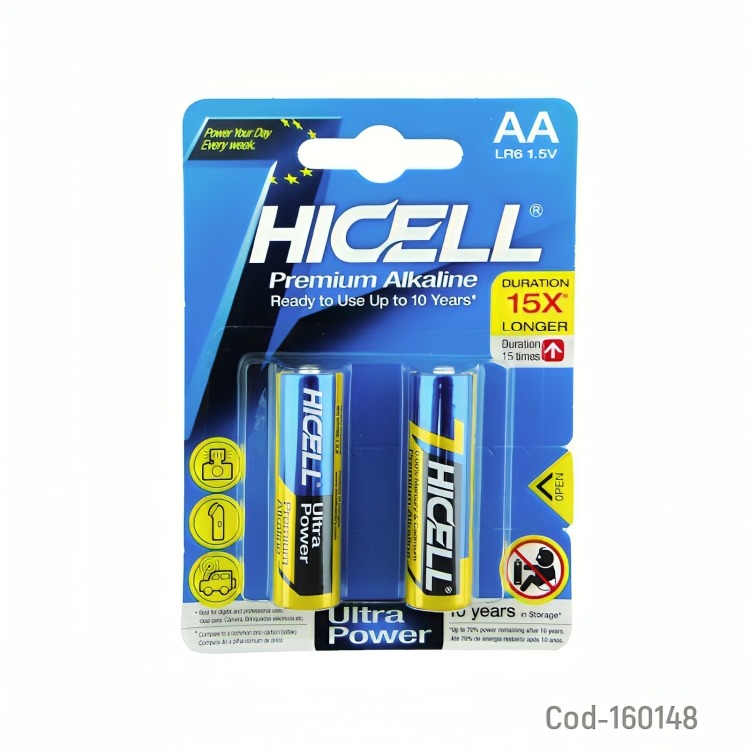 SET X 6 PILLA HICELL AASET 1.5 VOLT ALKALINE EN BLISTER - 1