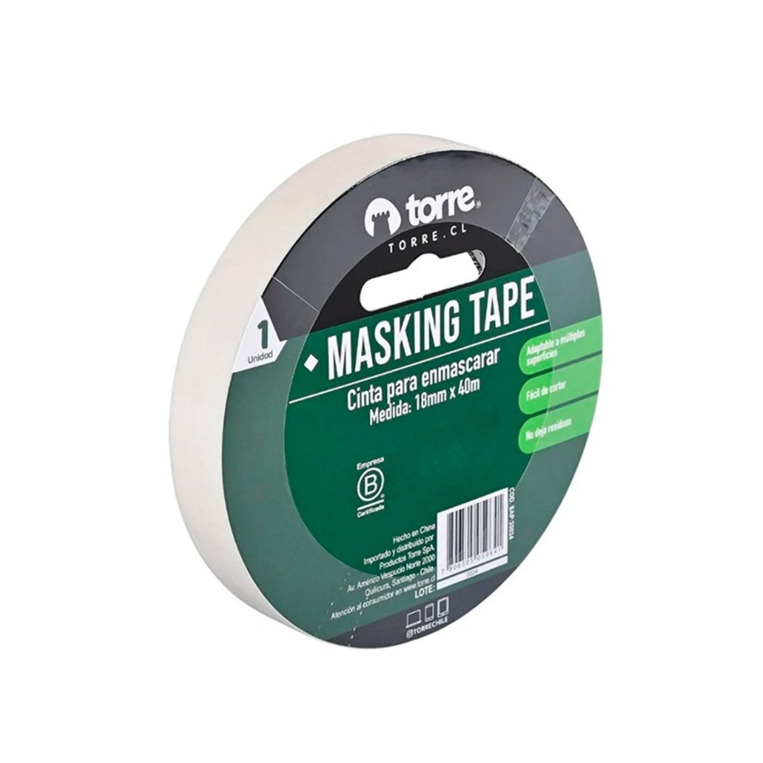 PACK X 4 CINTA MASKING TAPE CREMA 18MM X 40M. – TORRE - 3