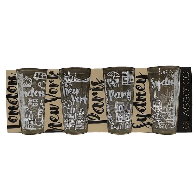 SET 4 VASOS CITY COLLECTION GLASSO - 3
