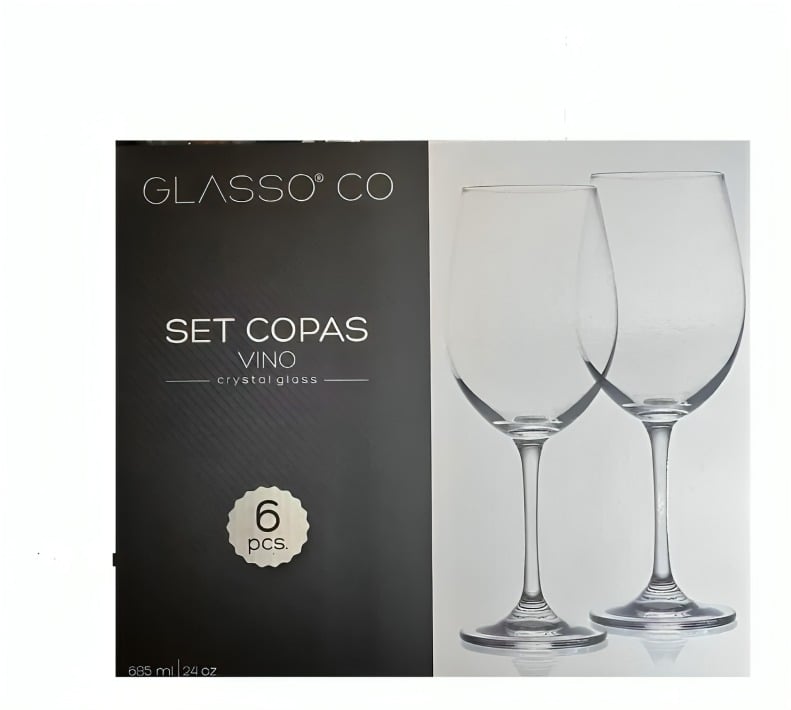 SET COPA DE VINO CRISTAL GLASSO - 3