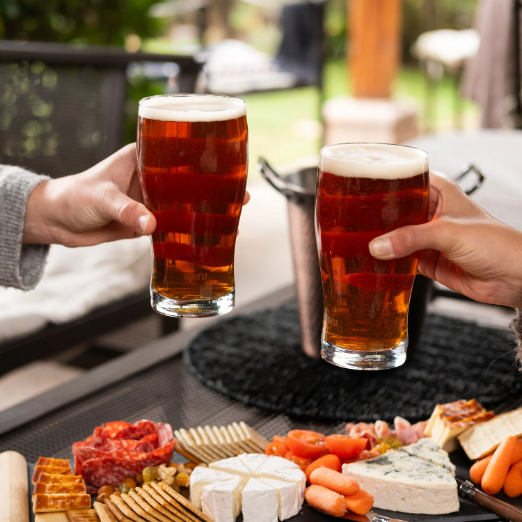 SET 4 BEER GLASS 570ML WAYU - 1