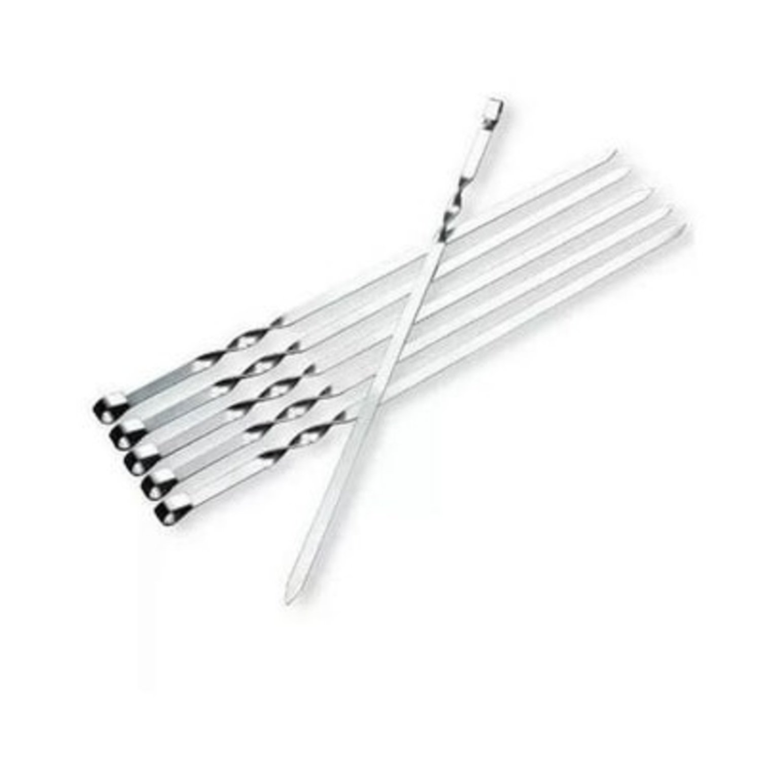 SET DE 6 PINCHOS BROCHETAS ANTICUCHO METAL DE 45 CM - 2