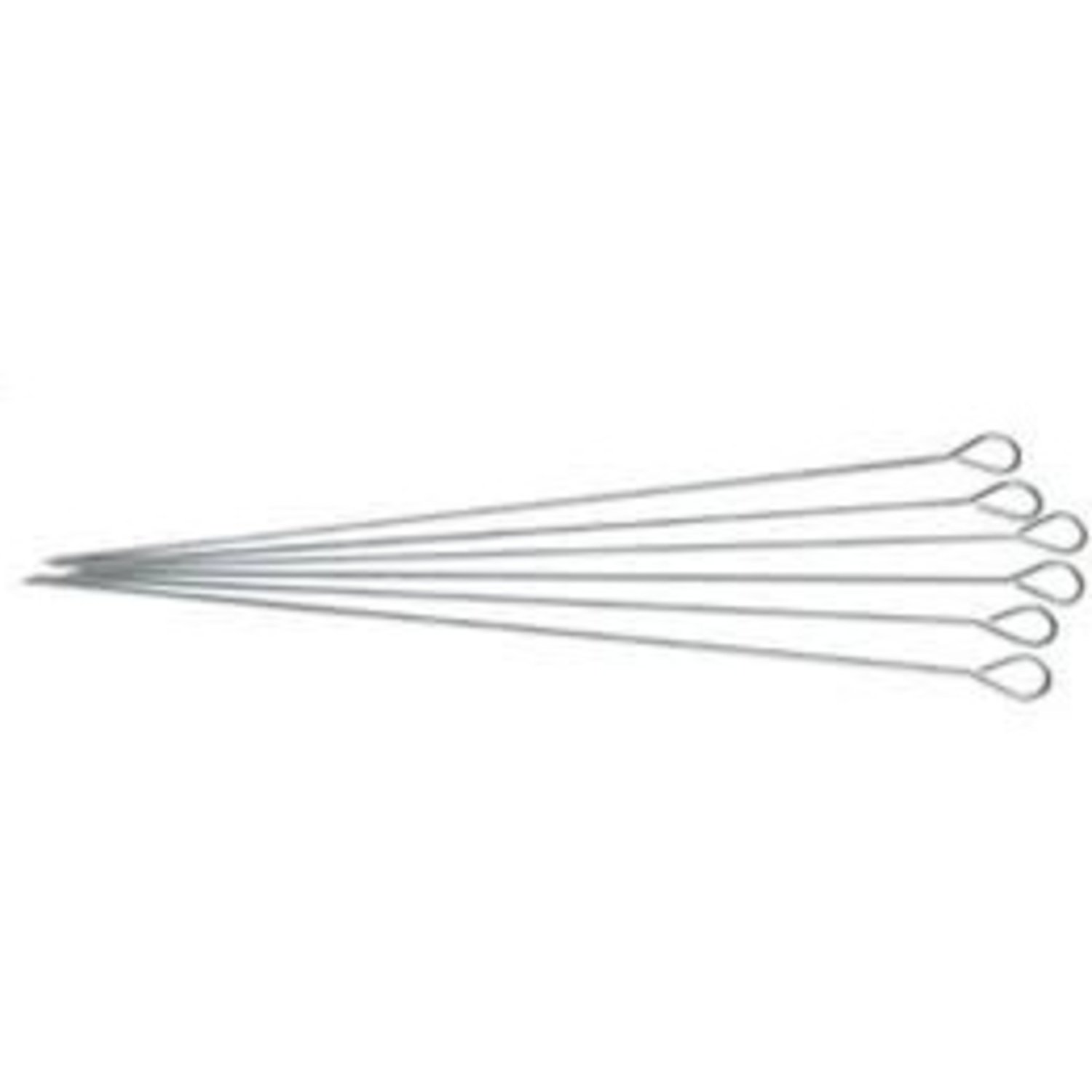 SET DE 6 PINCHOS BROCHETAS ANTICUCHO METAL DE 50 CM - 2