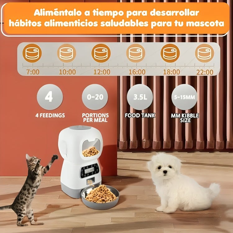 DISPENSADOR AUTOMATICO DE ALIMENTOS PARA MASCOTAS - 1