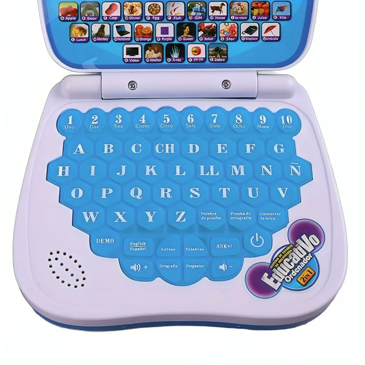 LAPTOP DE JUGUETE EDUCATIVA CON PANTALLA AZUL - 1