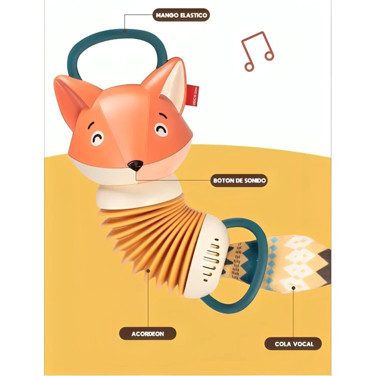 ZORRO ACORDEON JUGUETE PARA BEBE - 3