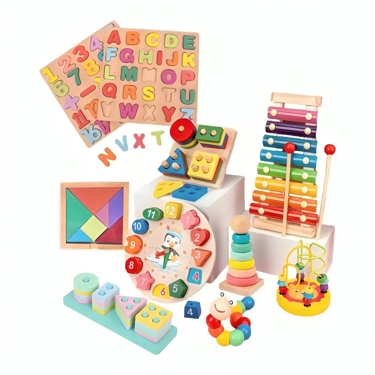 PACK 10 JUGUETES DIDACTICOS DE MADERA - 2
