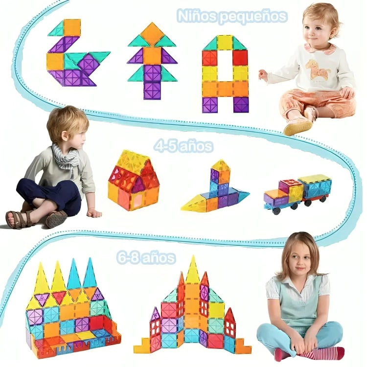JUEGO DE BLOQUES DE CONSTRUCCION MAGNE TICOS 3D - 2