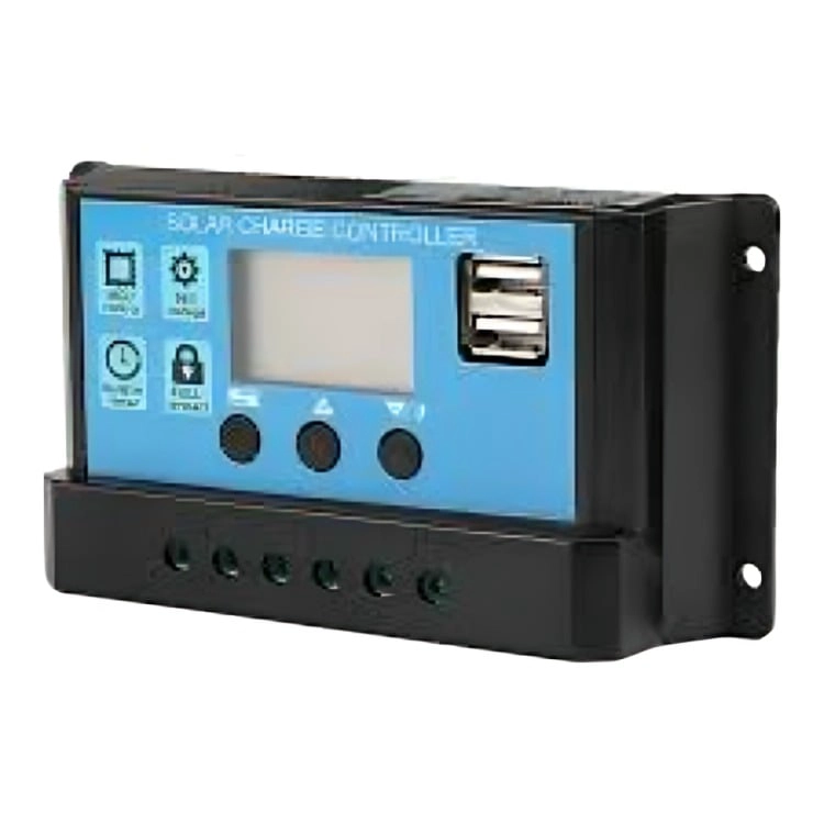REGULADOR DE CARGA SOLAR DIGITAL 12V 24V 30A 2USB - 1