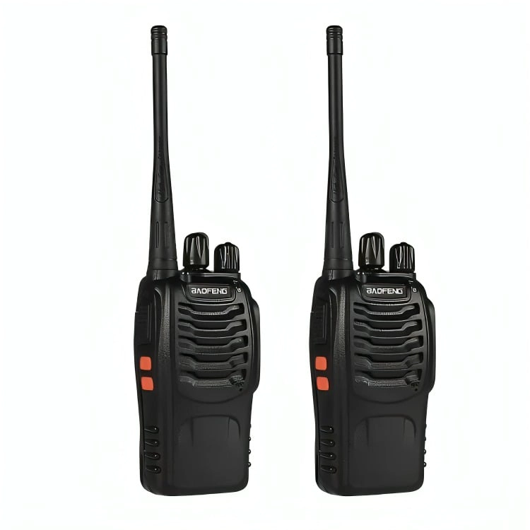 PACK 2 RADIO TRANSMISOR WALKIE TALKIE BF-888S MANOS LIBRES - 2