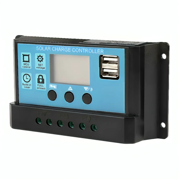 REGULADOR DE CARGA SOLAR DIGITAL 12V 24V 60A 2USB - 3