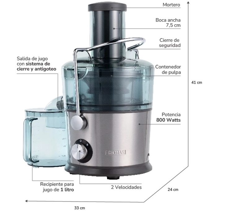 THOMAS EXTRACTOR DE JUGO THOMAS TH-2652I