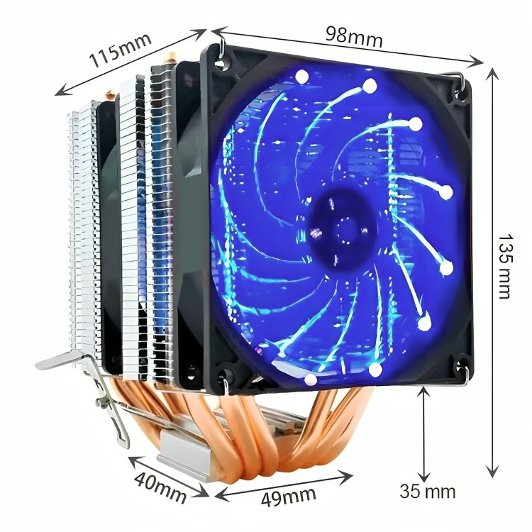 VENTILADOR ENFRIADOR DE CPU RGB DISIPADOR DE CALOR - 3