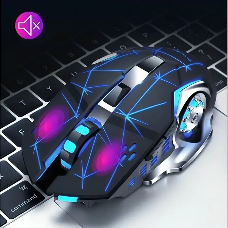 MOUSE GAMER INALAMBRICO RECARGABLE ILUMINADO RGB - 2