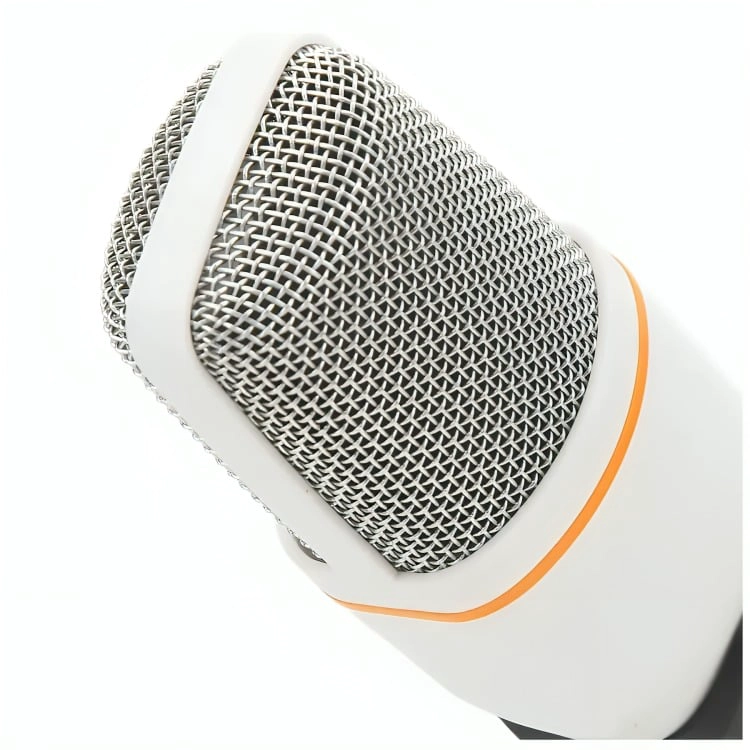 MICROFONO ESTUDIO CONDENSADOR ATRIL  COLOR BLANCO - 1