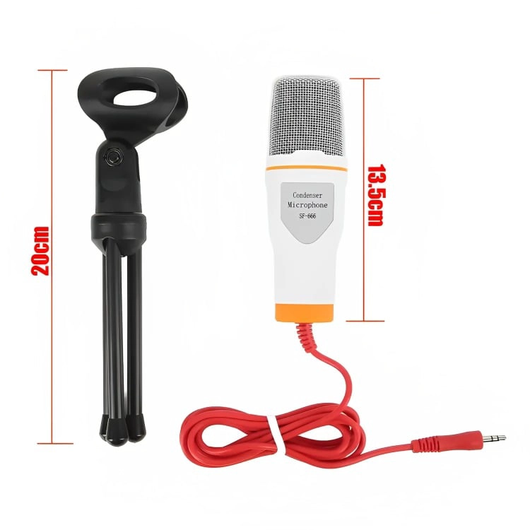 MICROFONO ESTUDIO CONDENSADOR ATRIL  COLOR BLANCO - 3