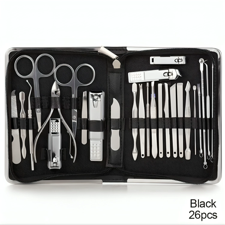 SET HERRAMIENTAS MANICURE PEDICURA KIT UÑAS 26 PIEZAS - 4
