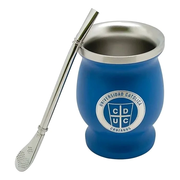 MUG MATE CON BOMBILLA CLASICO 200ML U CATOLICA - 1