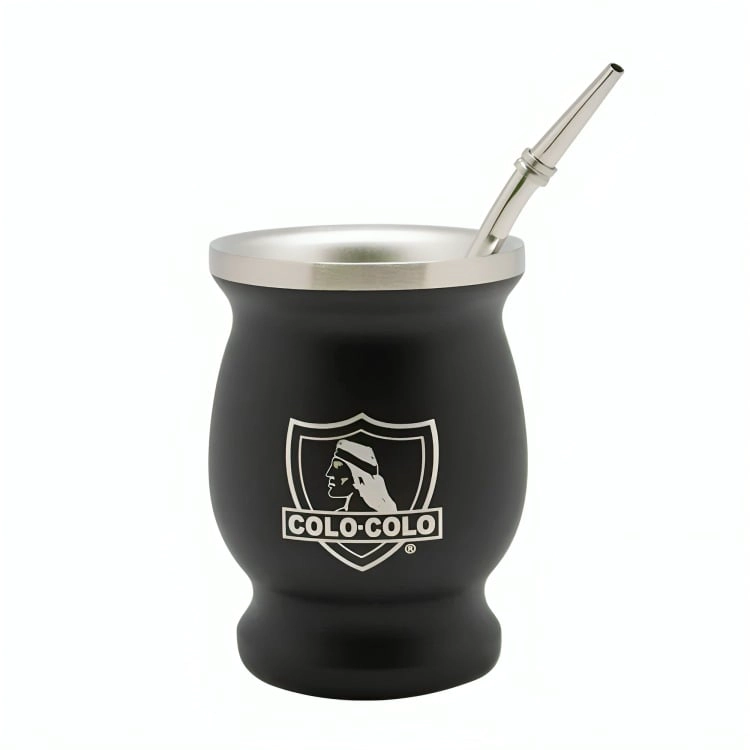 MUG MATE CON BOMBILLA CLASICO COLO COLO 200ML COLOR NEGRO - 1