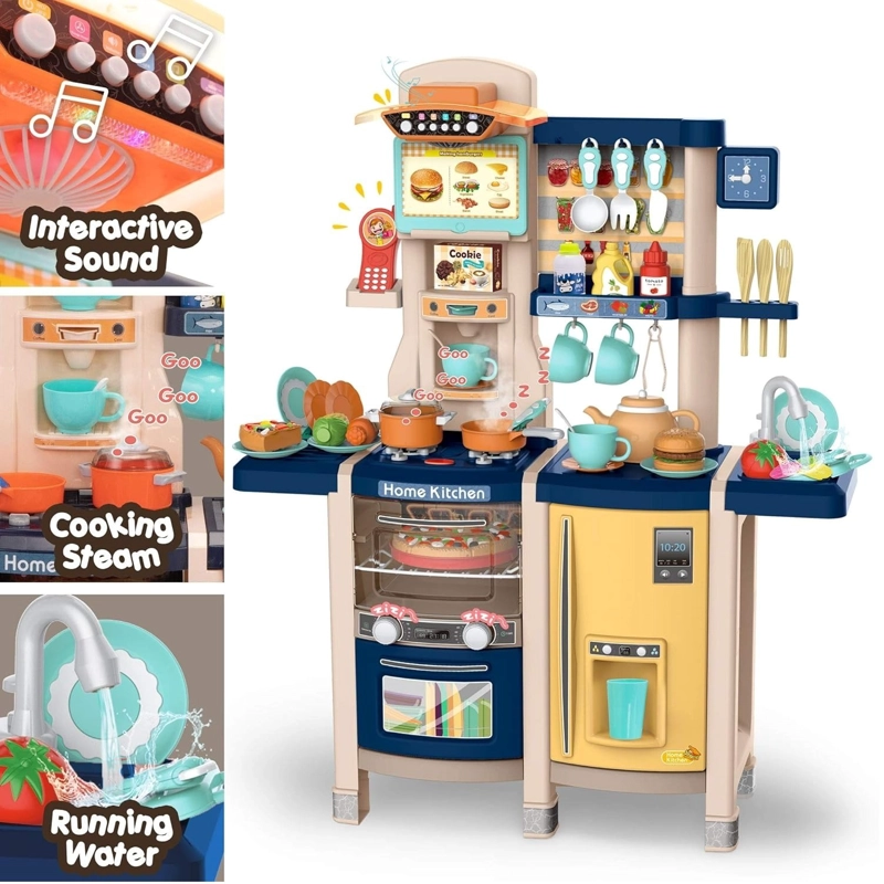 COCINA 100 CM AZUL CON 66 PCS - 3