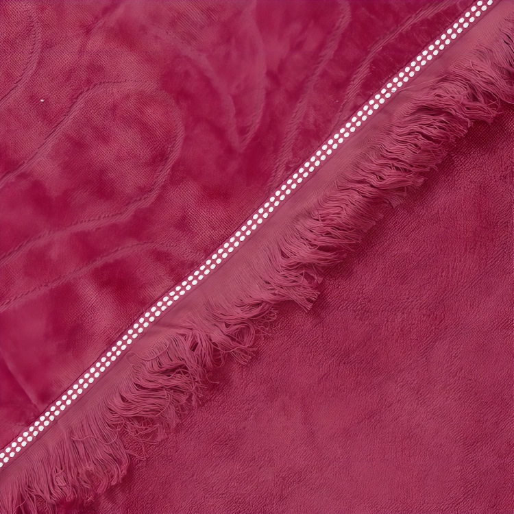 TOALLA DE PLAYA 3D 80×160 CM. ALGODON JACQUARD/ FLORES FUCSIA – MASHINI - 2
