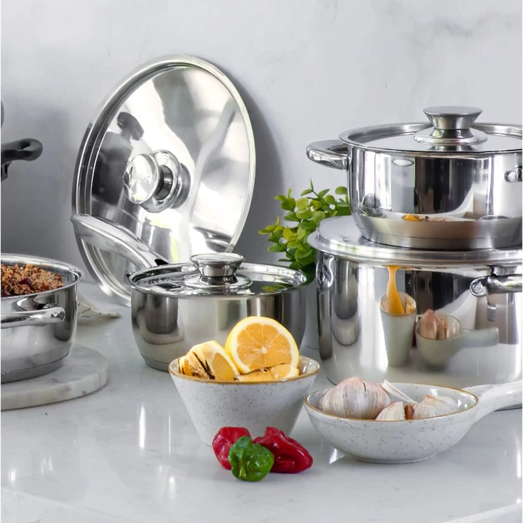 BATERIA DE COCINA 6 PIEZAS ACERO INOXIDABLE WENS 430-6SS - 3