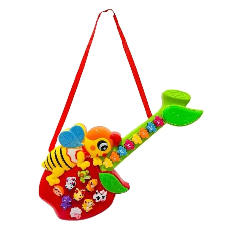 PACK X 3 GUITARRA INFANTIL EDUCATIVA SONS DE BICHOS LETRAS E NUMEROS - 2