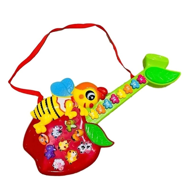 PACK X 3 GUITARRA INFANTIL EDUCATIVA SONS DE BICHOS LETRAS E NUMEROS - 4