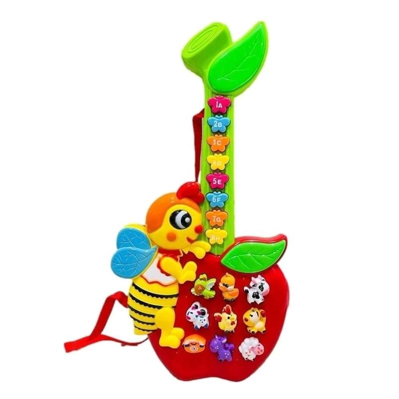 PACK X 3 GUITARRA INFANTIL EDUCATIVA SONS DE BICHOS LETRAS E NUMEROS - 6