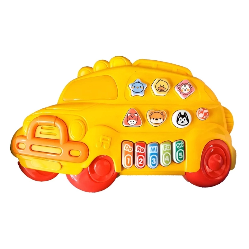 PACK X 3 JUGUETE PIANO MUSICAL VEHICULO DE CROSS-COUNTRY AMARILLO - 1