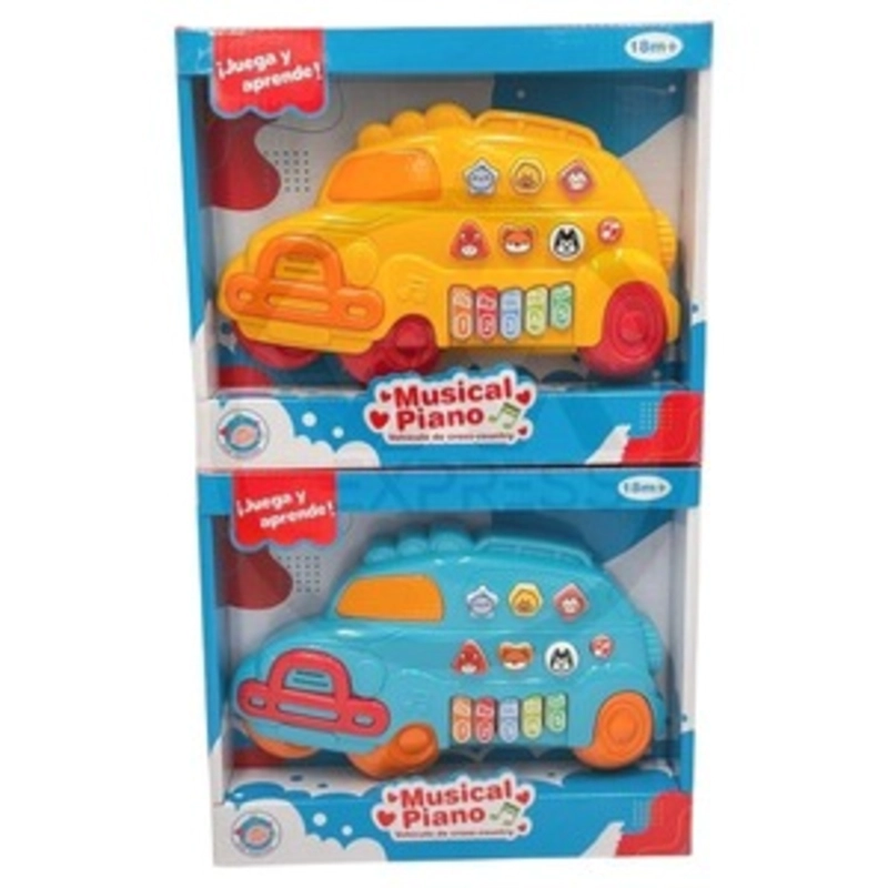 PACK X 3 JUGUETE PIANO MUSICAL VEHICULO DE CROSS-COUNTRY AMARILLO - 2
