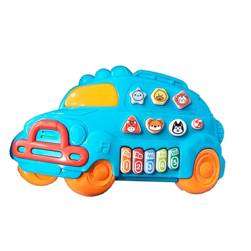 PACK X 3 JUGUETE PIANO MUSICAL VEHICULO DE CROSS-COUNTRY AZUL - 2