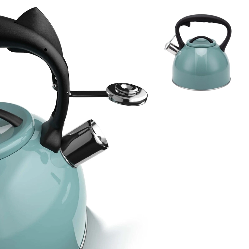 TETERA ACERO INOXIDABLE CON MANGO 3 LITROS TURQUESA SELENE WENS - 3