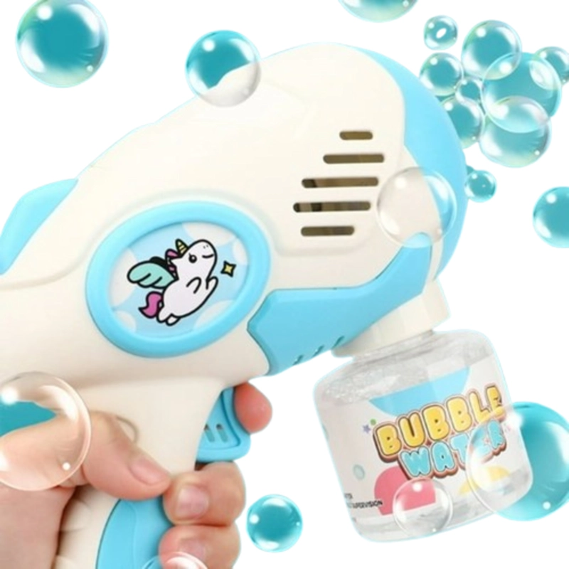 PACK X 3 JUGUETE LANZA BURBUJA UNICORNIO CELESTE - 1