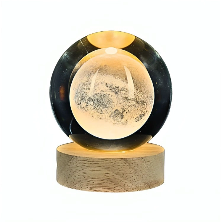 LAMPARA BOLA DE CRISTAL LED LUNA - 1