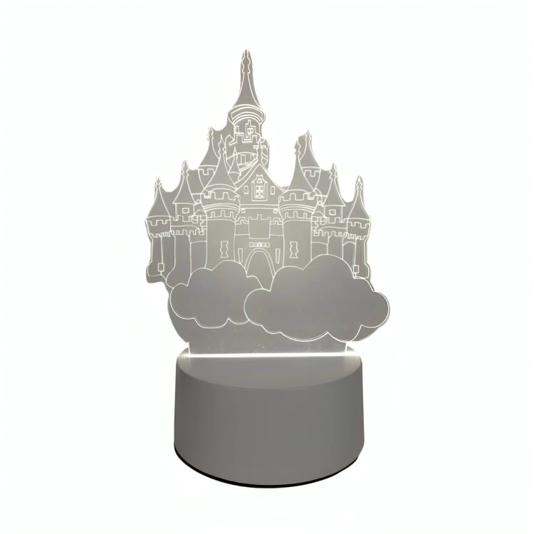 LAMPARA LED DE MESA 3D USB LUZ CASTILLO - 1