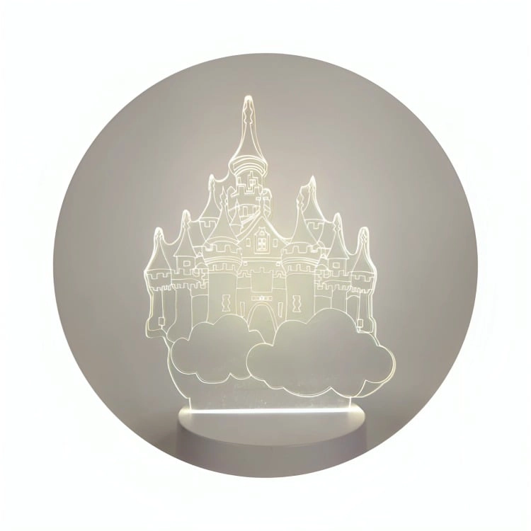 LAMPARA LED DE MESA 3D USB LUZ CASTILLO - 2