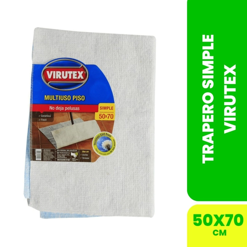 PACK X 4 TRAPERO DE ALGODON SIMPLE 50×70 – VIRUTEX - 2