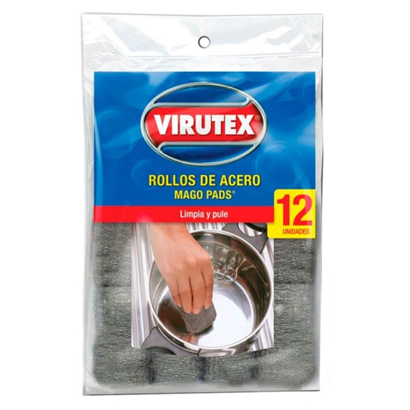 PACK X 4 ROLLOS DE ACERO 12 UND. / MAGO PADS – VIRUTEX - 2